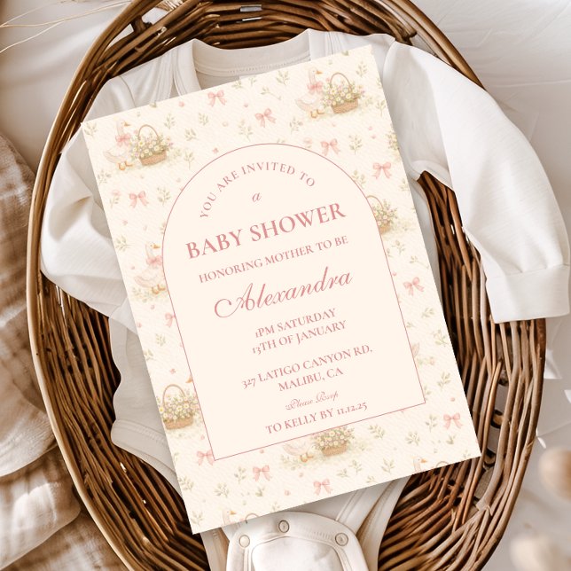 Silly Goose Coquette Baby Shower Invitation (Creator Uploaded)