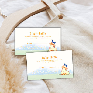 Silly Goose Daisy Flower Diaper Raffle Baby Shower Enclosure Card