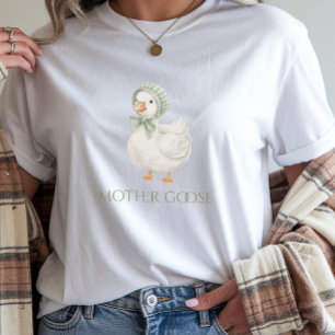 Silly Goose Daisy Sage Green Neutral Baby Shower T-Shirt