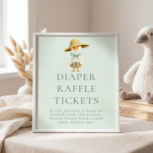 Silly Goose Diaper Raffle Tickets Baby Shower Sign