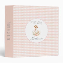 Silly Goose Elegant Pink Girls Custom Name