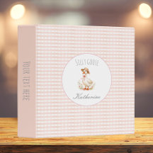 Silly Goose Elegant Pink Girls Custom Name