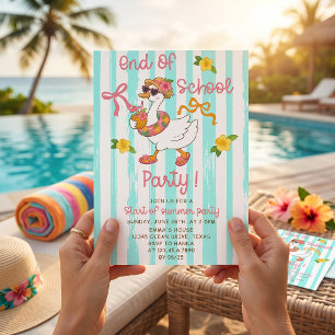 Silly Goose End Of School Stripes Invitation