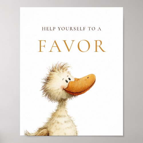 Silly Goose Favor Sign Baby Shower