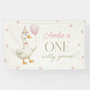 Silly Goose First Birthday  Banner