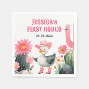 Silly Goose First Rodeo Western Kids' Birthday  Napkins