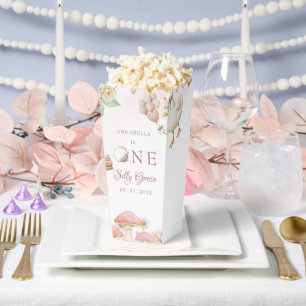 Silly Goose Flower Garden Mushroom 1st Birthday Favor Boxes