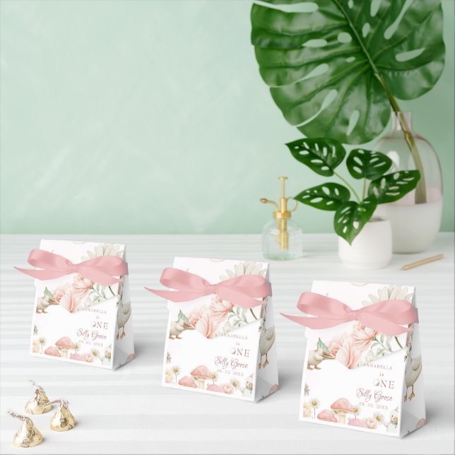Silly Goose Flower Garden Mushroom 1st Birthday Favor Boxes (Multiple)