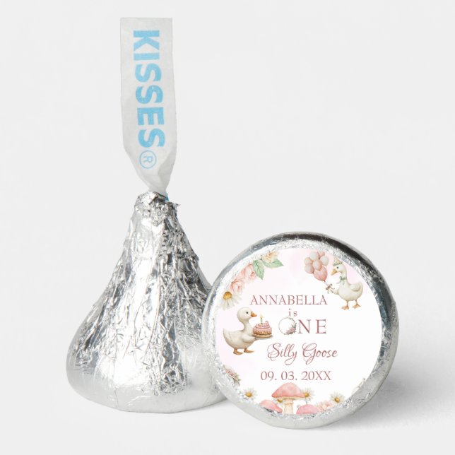 Silly Goose Flower Garden Mushroom 1st Birthday Hershey®'s Kisses® (Front)
