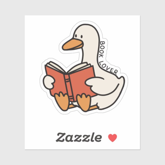 Silly Goose Funny Book Lover Bookish Book Club Sticker (Sheet)