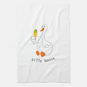Silly goose, Funny Goose, Goose Lover Kitchen Towel