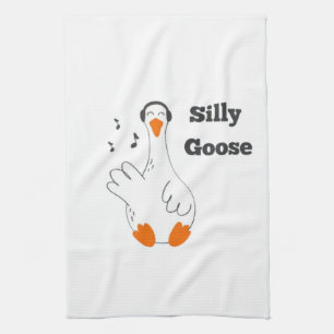 Silly goose, Funny Goose, Goose Lover Kitchen Towel