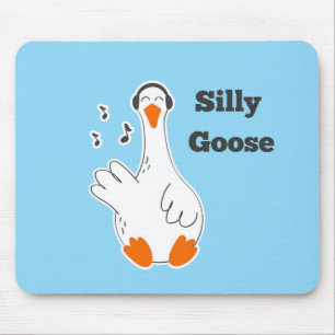 Silly goose, Funny Goose, Goose Lover Mouse Pad