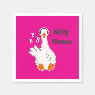 Silly goose, Funny Goose, Goose Lover Napkins