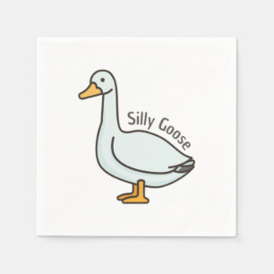 Silly goose, Funny Goose, Goose Lover Napkins