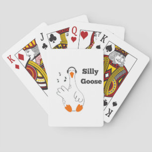 Silly goose, Funny Goose, Goose Lover Poker Cards
