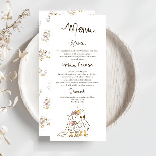 Silly Goose Funny Wedding Menu