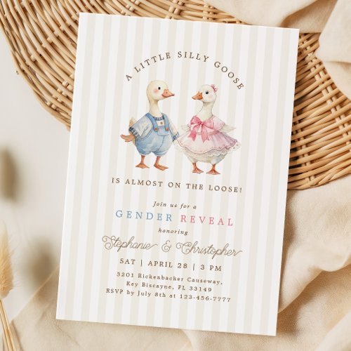 Silly Goose Gender Reveal Invitation