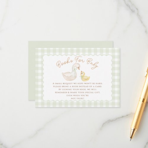 Silly Goose Gingham Duck baby shower