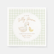 Silly Goose Gingham Duck baby shower