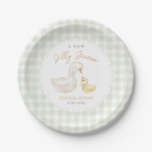 Silly Goose Gingham Duck baby shower