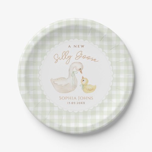 Silly Goose Gingham Duck baby shower 