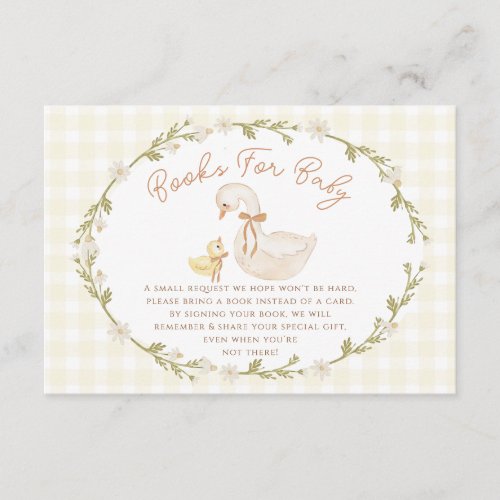 Silly Goose Gingham Duck gender neutra baby shower