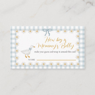 Silly Goose Gingham Mommys Belly Guessing Game   Enclosure Card
