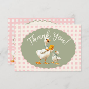 Silly Goose Gingham Thank You note Invitation