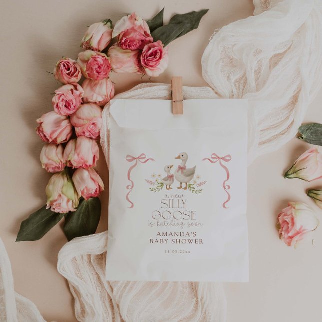 Silly Goose Girl Baby Shower  Favor Bag (Creator Uploaded)