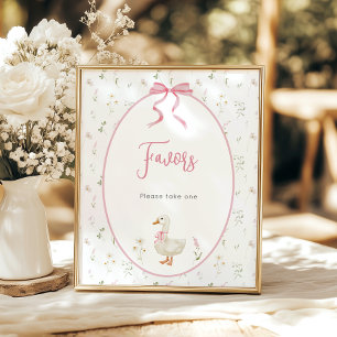 Silly Goose Girl Baby Shower Favors Poster