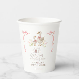 Silly Goose Girl  Baby Shower  Paper Cups