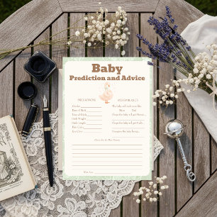 Silly Goose Green Baby Predictions & Advice Card