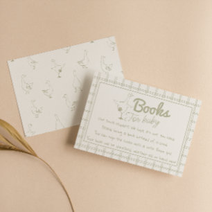 Silly Goose Hand Drawn Gender neutral Book Request Enclosure Card