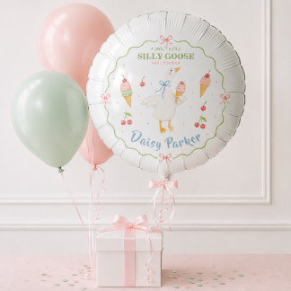 Silly Goose Ice Cream Social Baby Shower Balloon