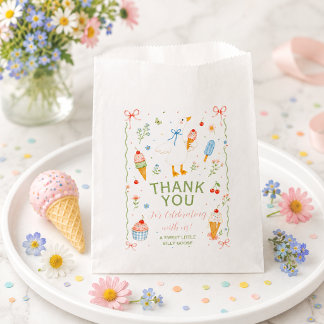 Silly Goose Ice Cream Social Baby Shower Favor Bag