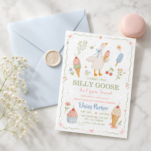 Silly Goose Ice Cream Social Baby Shower Invitation