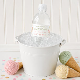 Silly Goose Ice Cream Social Water Bottle Labels