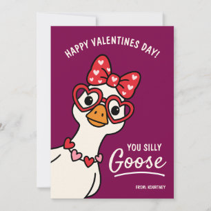 Silly Goose Kids Classroom Valentines Day Note Card