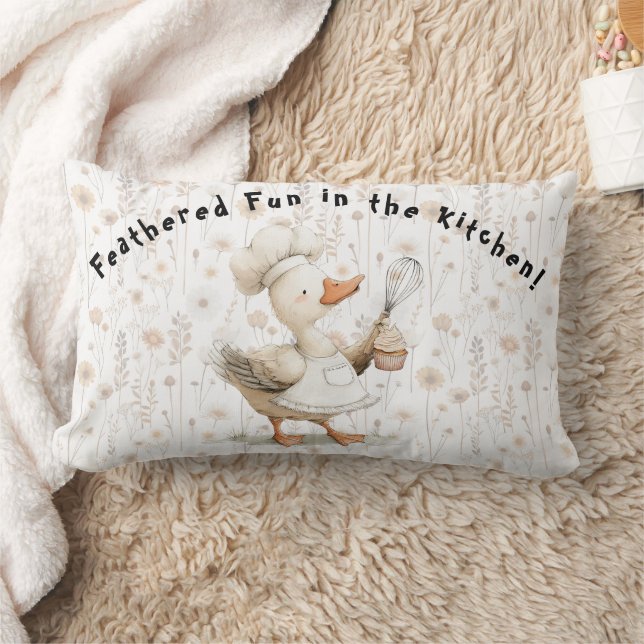 Silly Goose Kitchen Throw Pillow (Blanket)