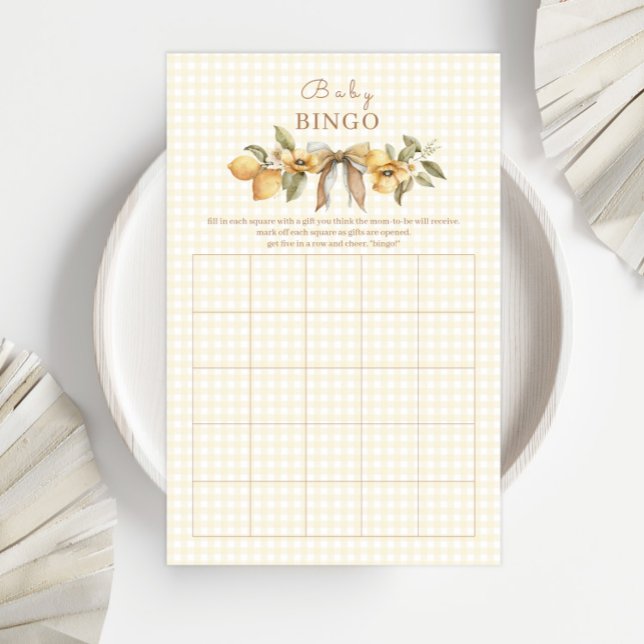 Silly Goose Lemon Baby Shower Bingo Game (Creator Uploaded)