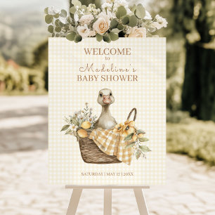 Silly Goose Lemon Baby Shower Welcome Foam Board