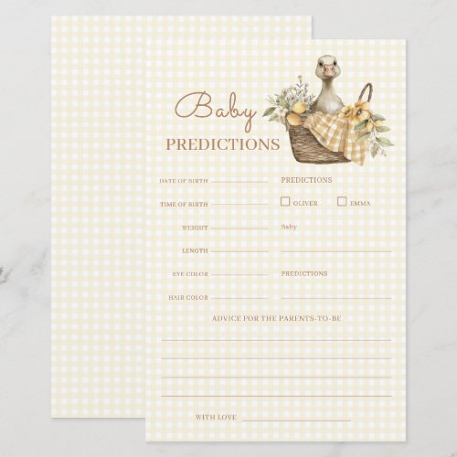 Silly Goose Lemon Predictions Advice Game