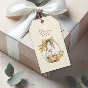 Silly Goose Lemon Watercolor Baby Shower Thank You Gift Tags