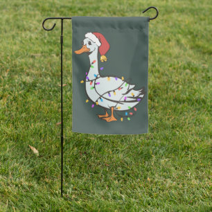 Silly Goose Light Christmas Funny Duck Xmas Lights Garden Flag