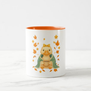 Silly Goose & Mallard Ducks Fall Cozy Autumn Wat Two-Tone Coffee Mug