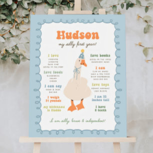 Silly Goose Milestone Board One Silly Goose Sign