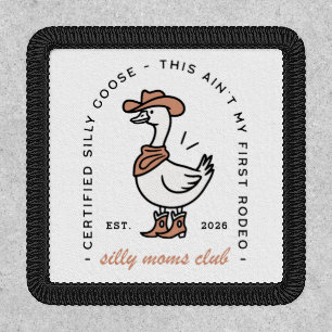 Silly goose mom funny cowgirl club custom date patch