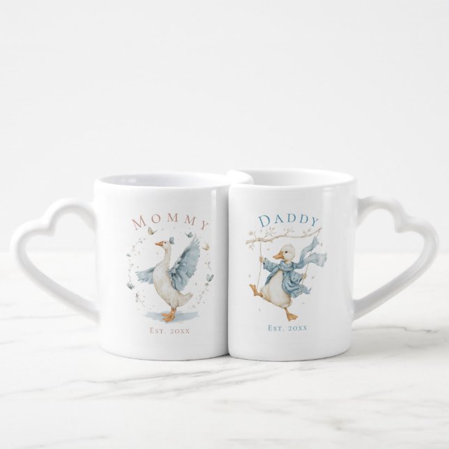 Silly Goose Mommy & Daddy Mug Set (Front Nesting)