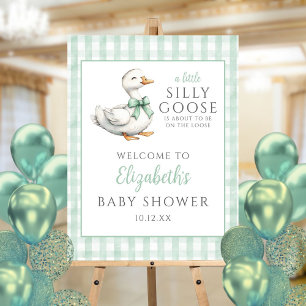 Silly Goose Neutral Baby Shower Welcome Sign